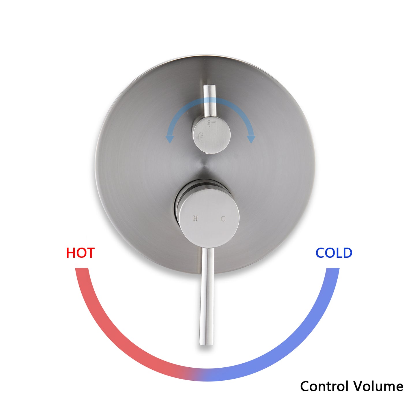 Wall Mounted Round Shower Combo Set with 10" Rain Shower head and Handheld Shower Head Set with Pressure Balancing Valve