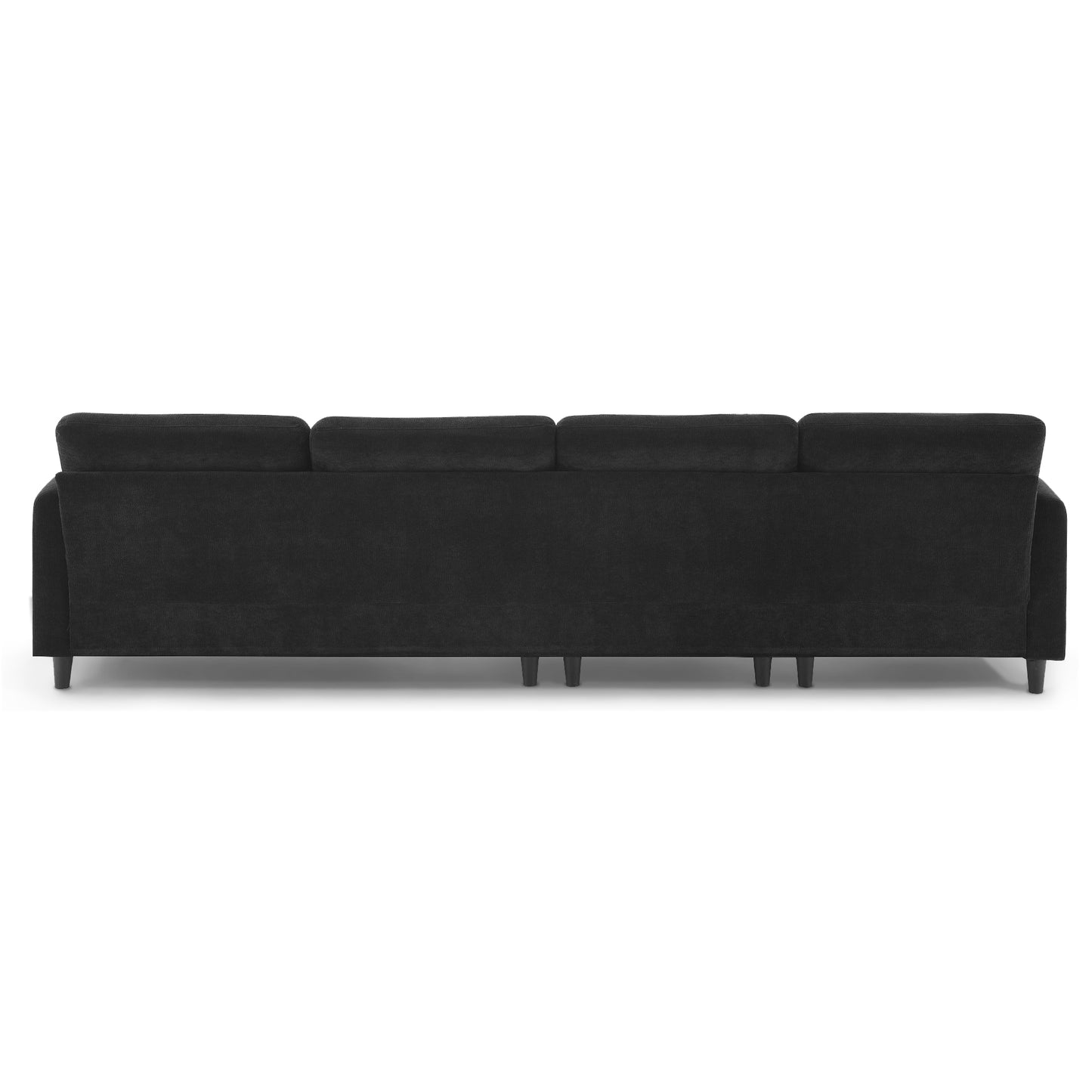 [VIDEO provided][New]110*62" Modern Convertible Sectional Sofa,L-shaped Reversible Couch Set with Free Pillows,5 Seat Cloud Chenille Indoor Furniture with Ottoman for Living Room,Apartment,3 Colors