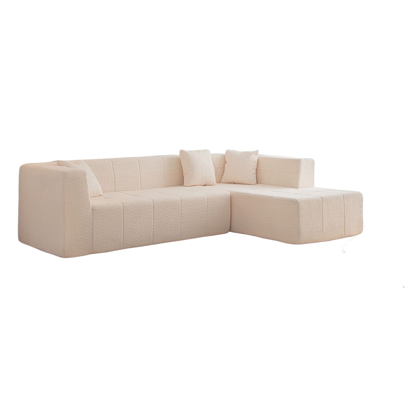 [Vedio provied]105.5" Modular L-Shaped Sectional Floor Couch, Deep Seat Tufted Comfy Sofa set with Chaise for Living Room