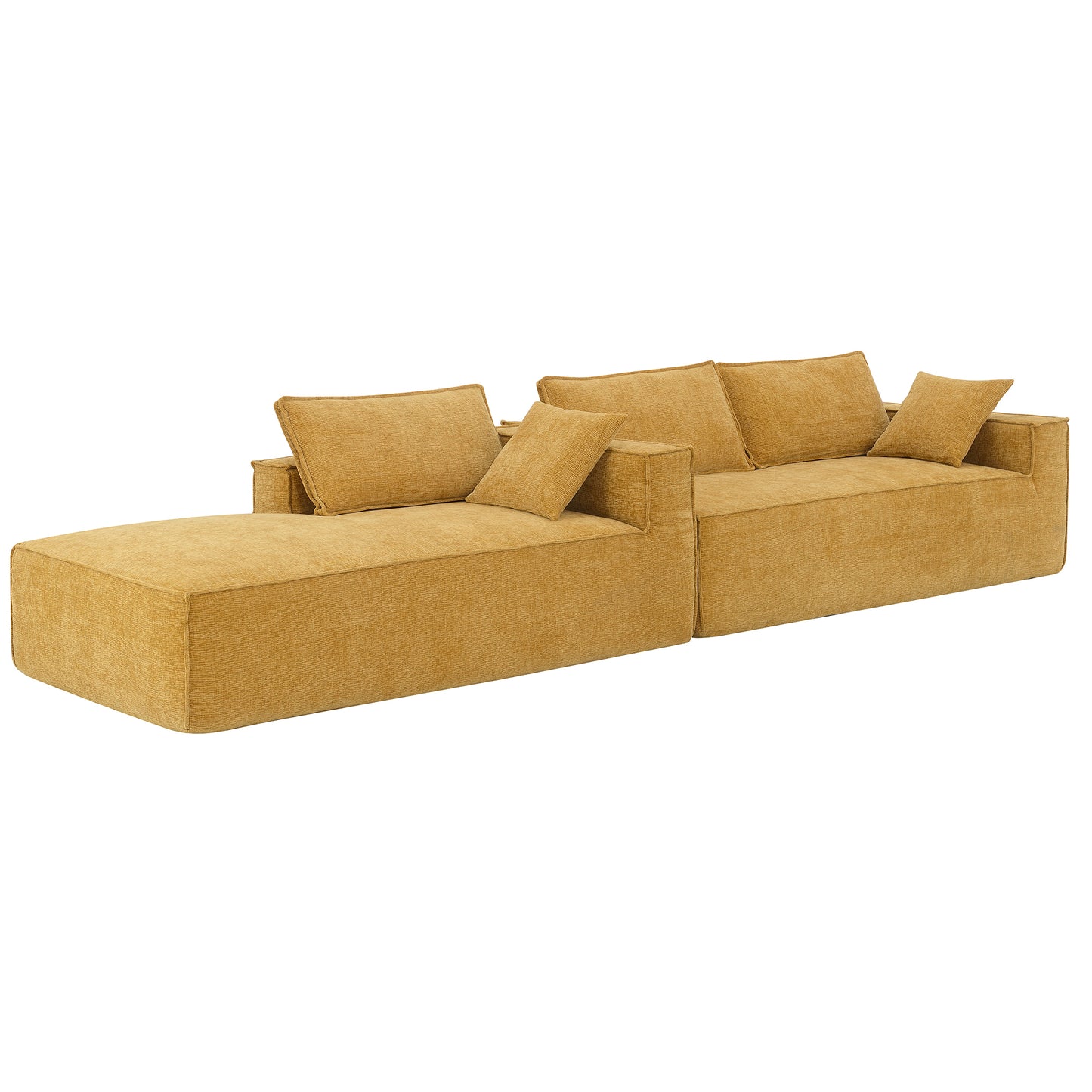 [VIDEO+New] 111.5*72" Minimalist Style Modular Sectional Sofa,Wrinkle-resistant Chenille Couch Set,L-Shaped Compressed Sofa for Living Room,2 PIC Free Combination,No Assembly Require,3 Colors