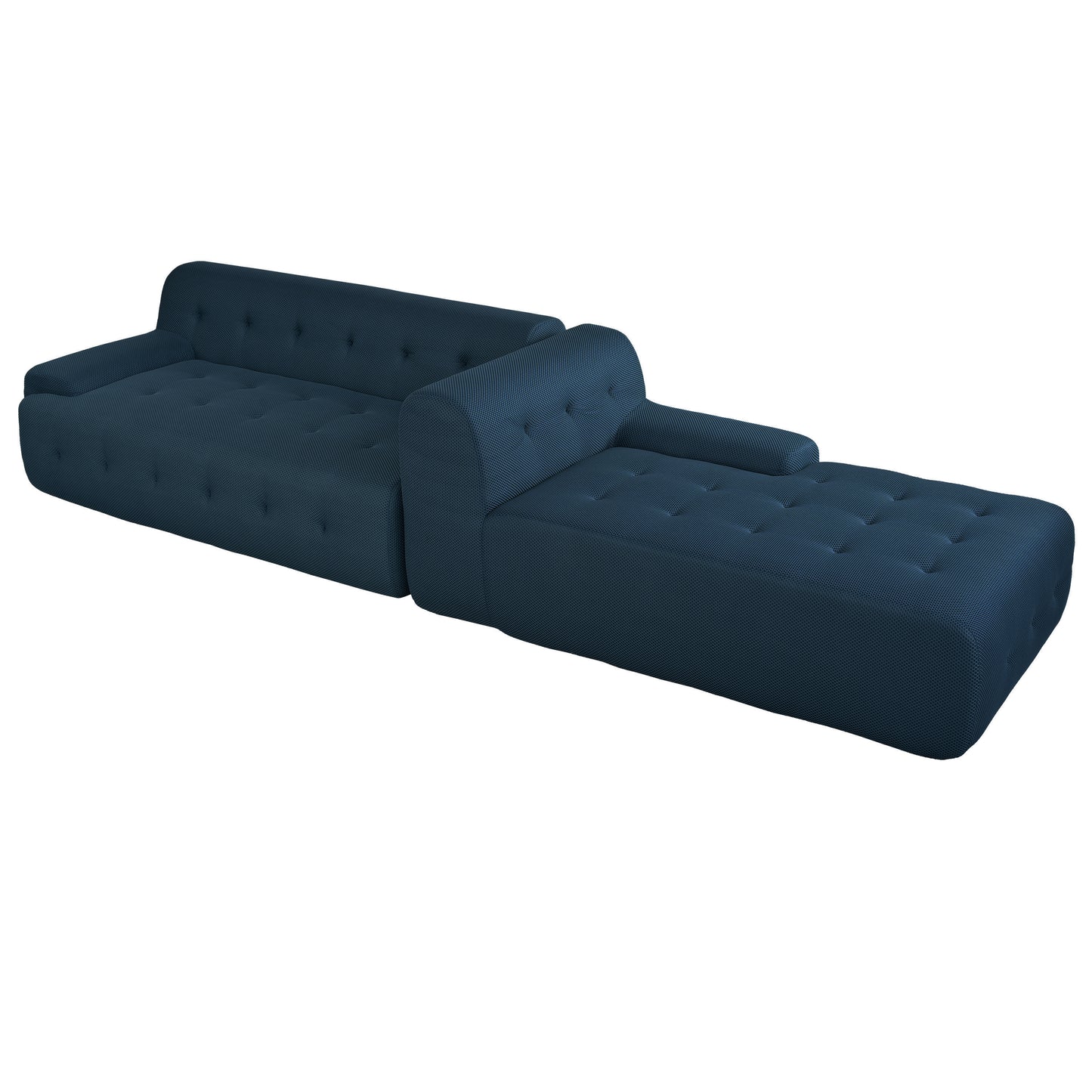 U_Style Modern Large L-Shaped Modular Sofa, Minimalist Style, 2-Piece Set with Free Combinations, Suitable for Living Rooms, Apartments, and Lounges