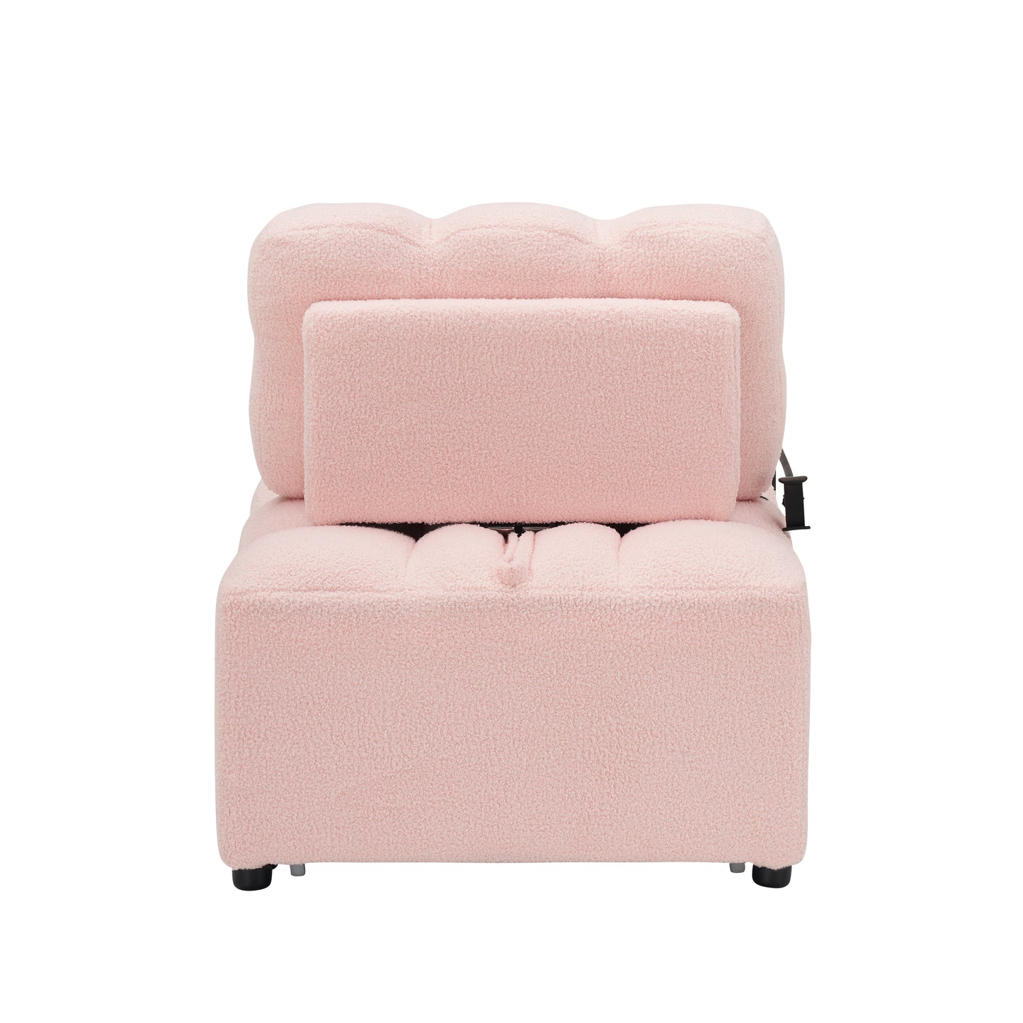 40.20 inches long, Teddy Sofa Fabric,a convertible sofa-cum-bed, for Apartment Office Living Room - Pink