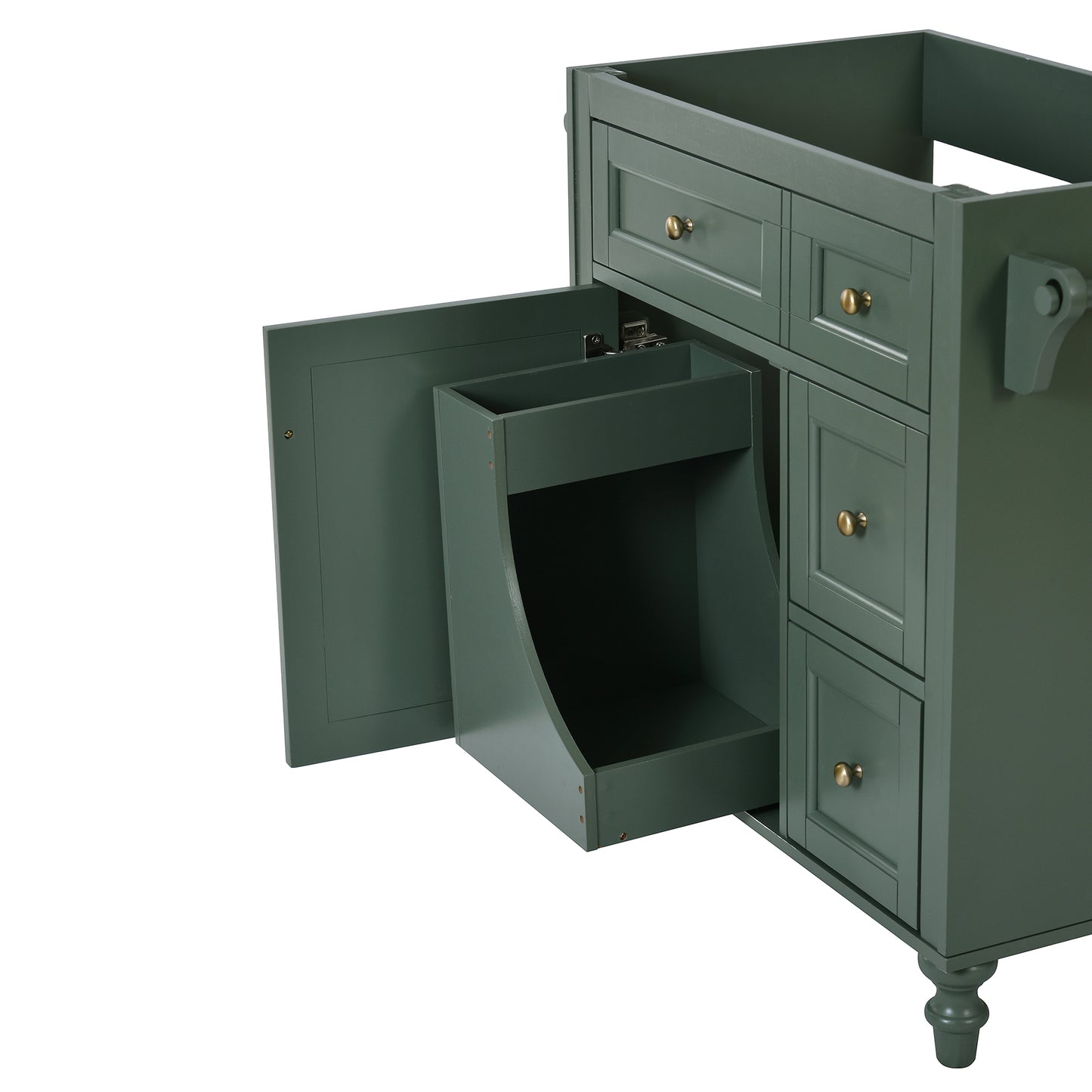 30'' Bathroom Vanity without Top Sink, Modern Bathroom Storage Cabinet with 2 Drawers and a Tip-out Drawer (NOT INCLUDE BASIN)