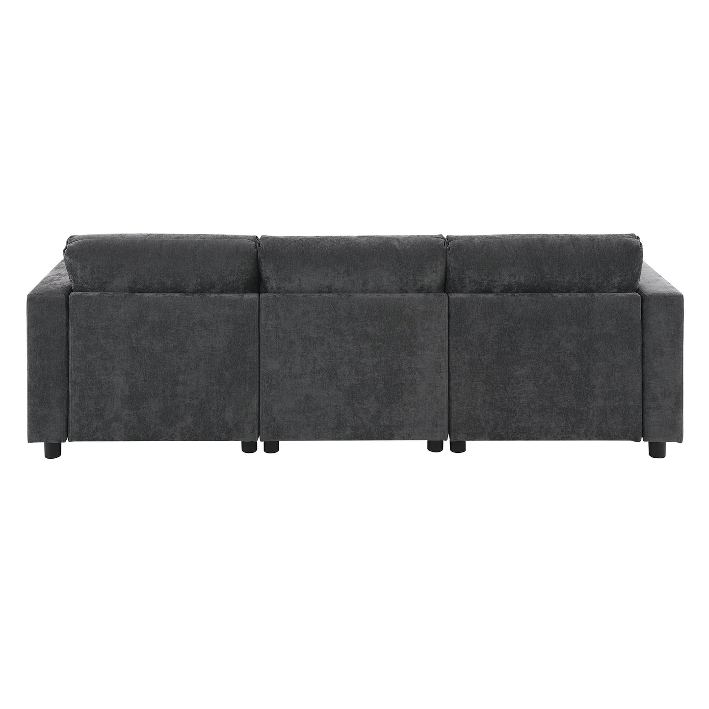 [VIDEO provided][New]86.5''Chenille Sectional Sofa with Storage Pockets, 5 Seat U Shaped Sleeper Couch Set,2 PIC Free Combination,Convertible Sofa Bed with Ottoman for Living Room,Apartment,3 Colors