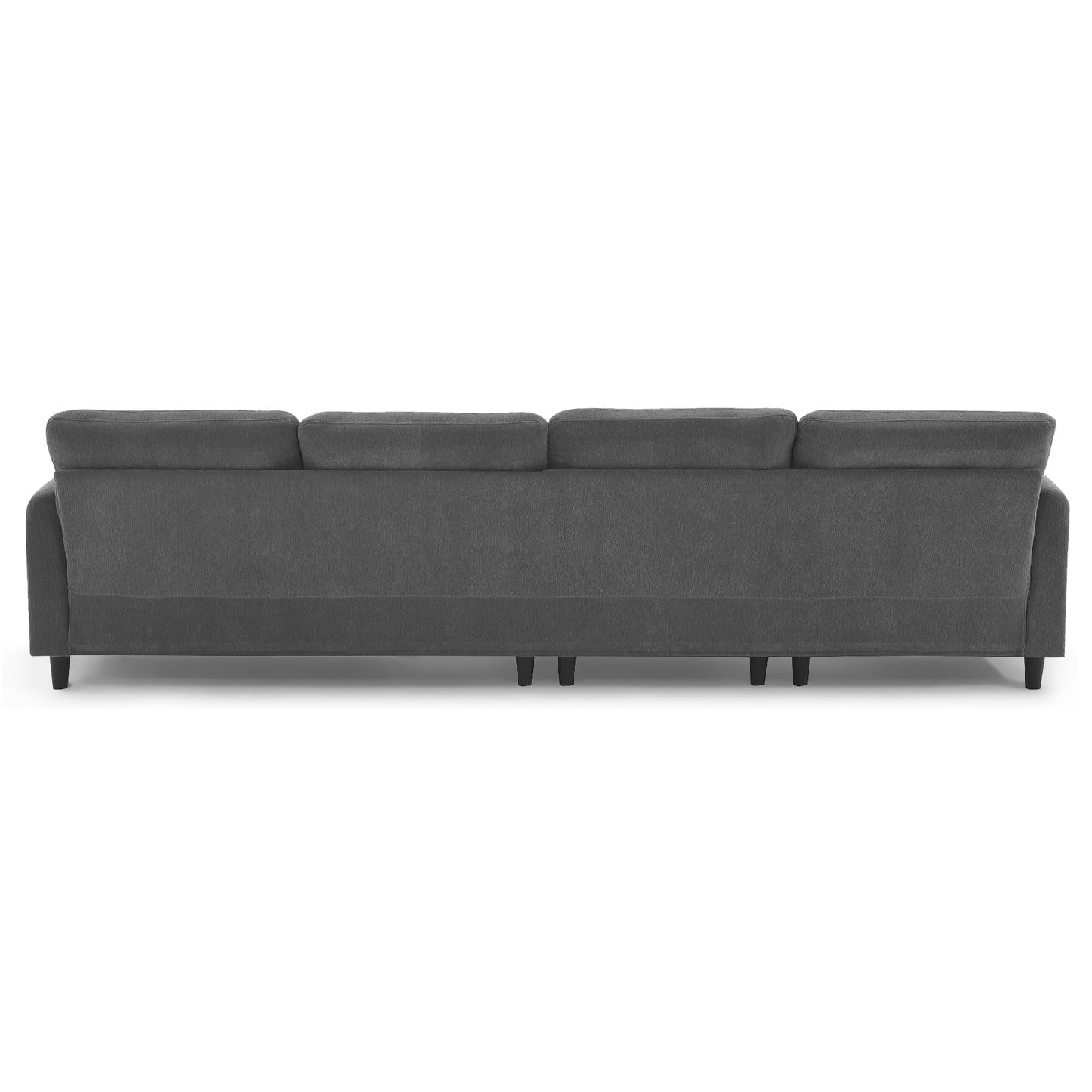 [VIDEO provided][New]110*62" Modern Convertible Sectional Sofa,L-shaped Reversible Couch Set with Free Pillows,5 Seat Cloud Chenille Indoor Furniture with Ottoman for Living Room,Apartment,3 Colors