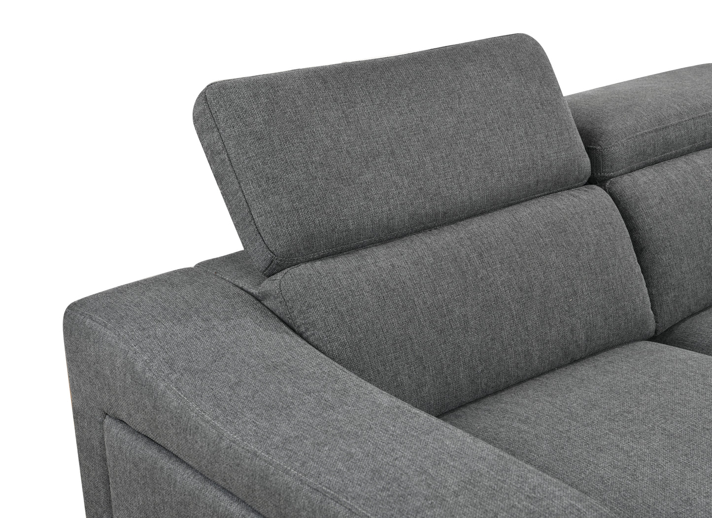 103'' inch Convertible Sectional Sofa with Storage Chaise, Adjustable Headrests, L-shaped Sleeper Corner Sectional Sofa with a Pull-Out Bed ,a USB Charging,and a Cup Holder,Dark Gray