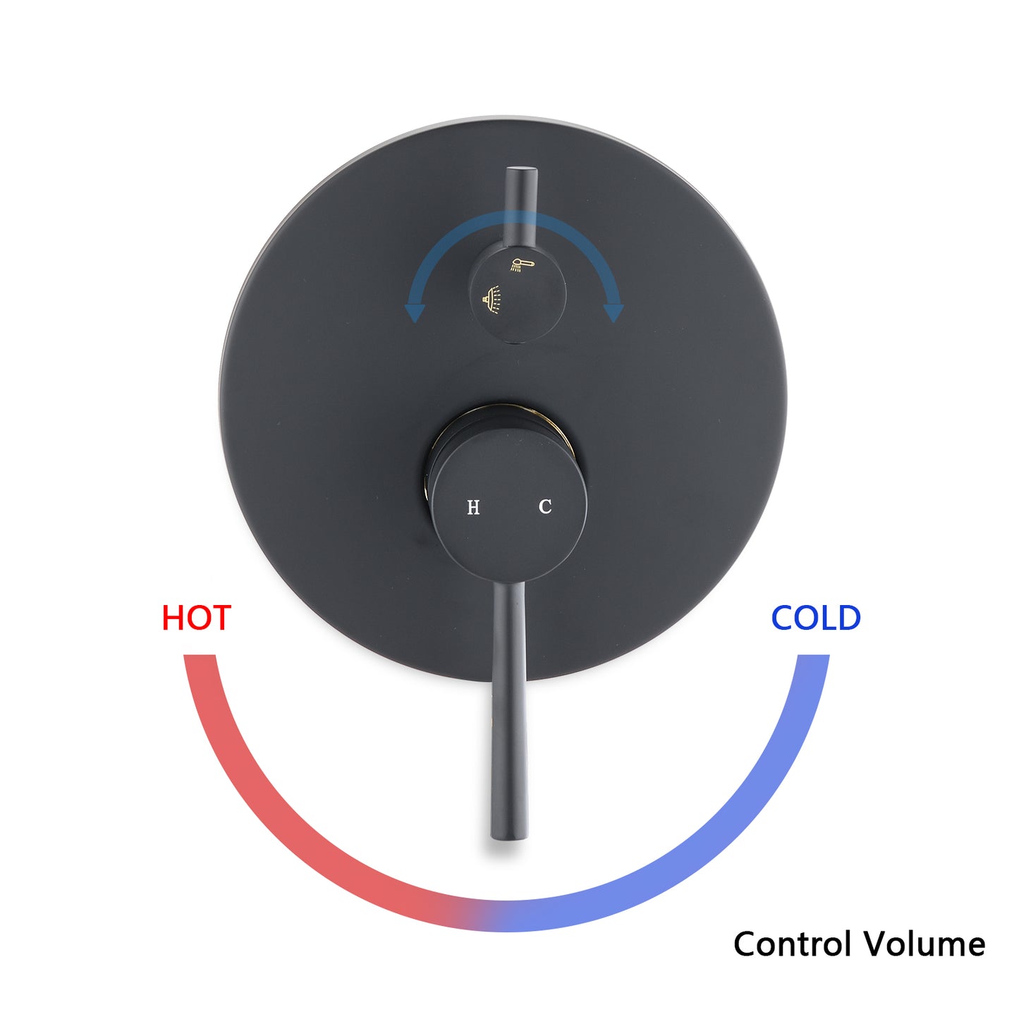 Wall Mounted Round Shower Combo Set with 10" Rain Shower head and Handheld Shower Head Set with Pressure Balancing Valve