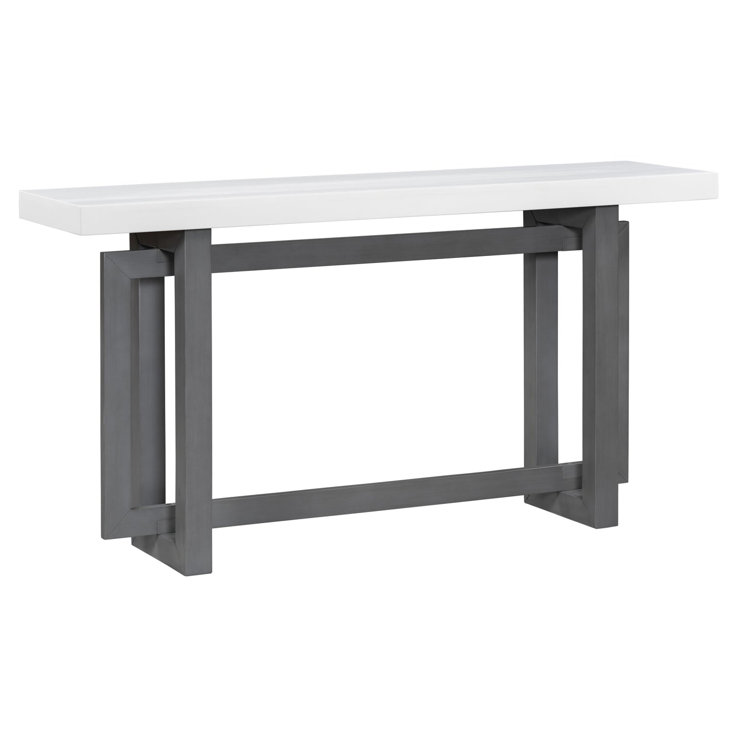 U_STYLE Contemporary Console Table with Wood Top, Extra Long Entryway Table for Entryway, Hallway, Living Room, Foyer, Corridor