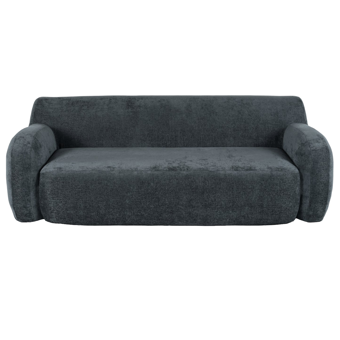 U_Style 81.5" Minimalist Compression Sofa, Curved Design, 3-Seater Casual Sofa for Living Rooms, Bedrooms, and Apartments