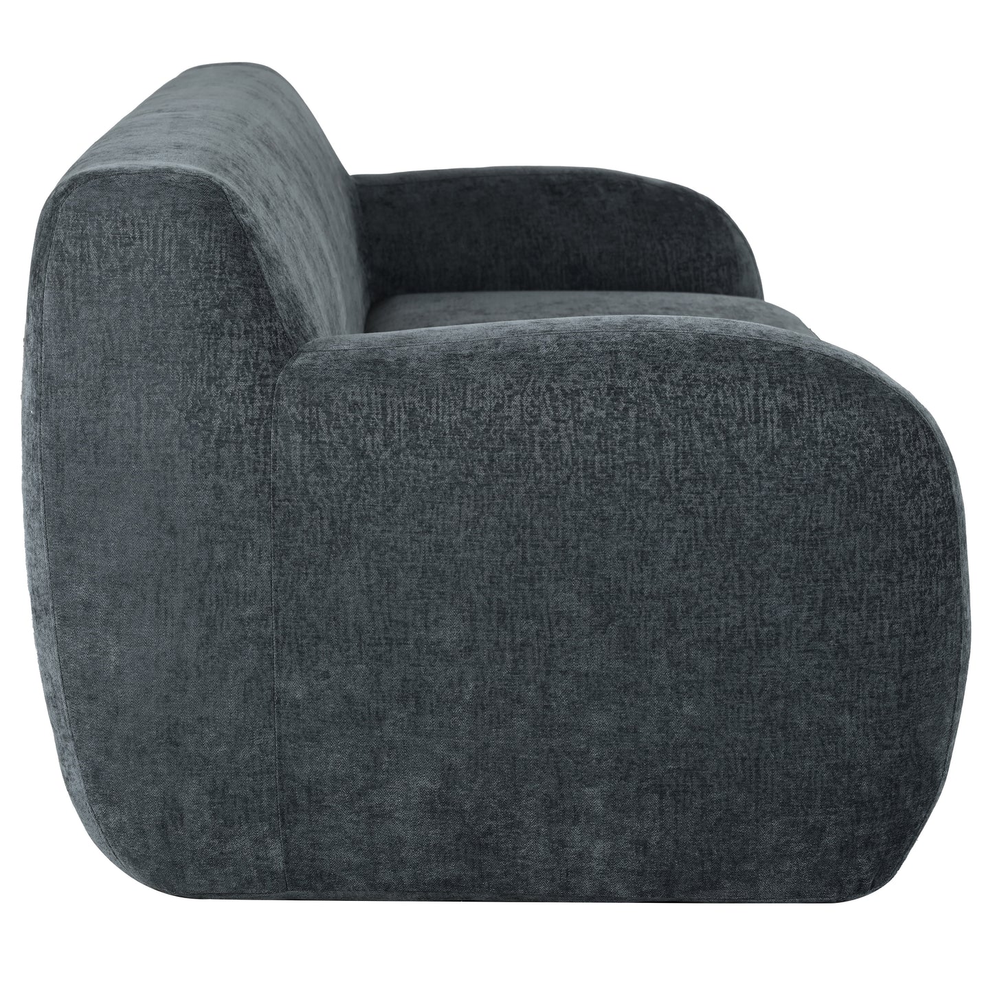 U_Style 81.5" Minimalist Compression Sofa, Curved Design, 3-Seater Casual Sofa for Living Rooms, Bedrooms, and Apartments