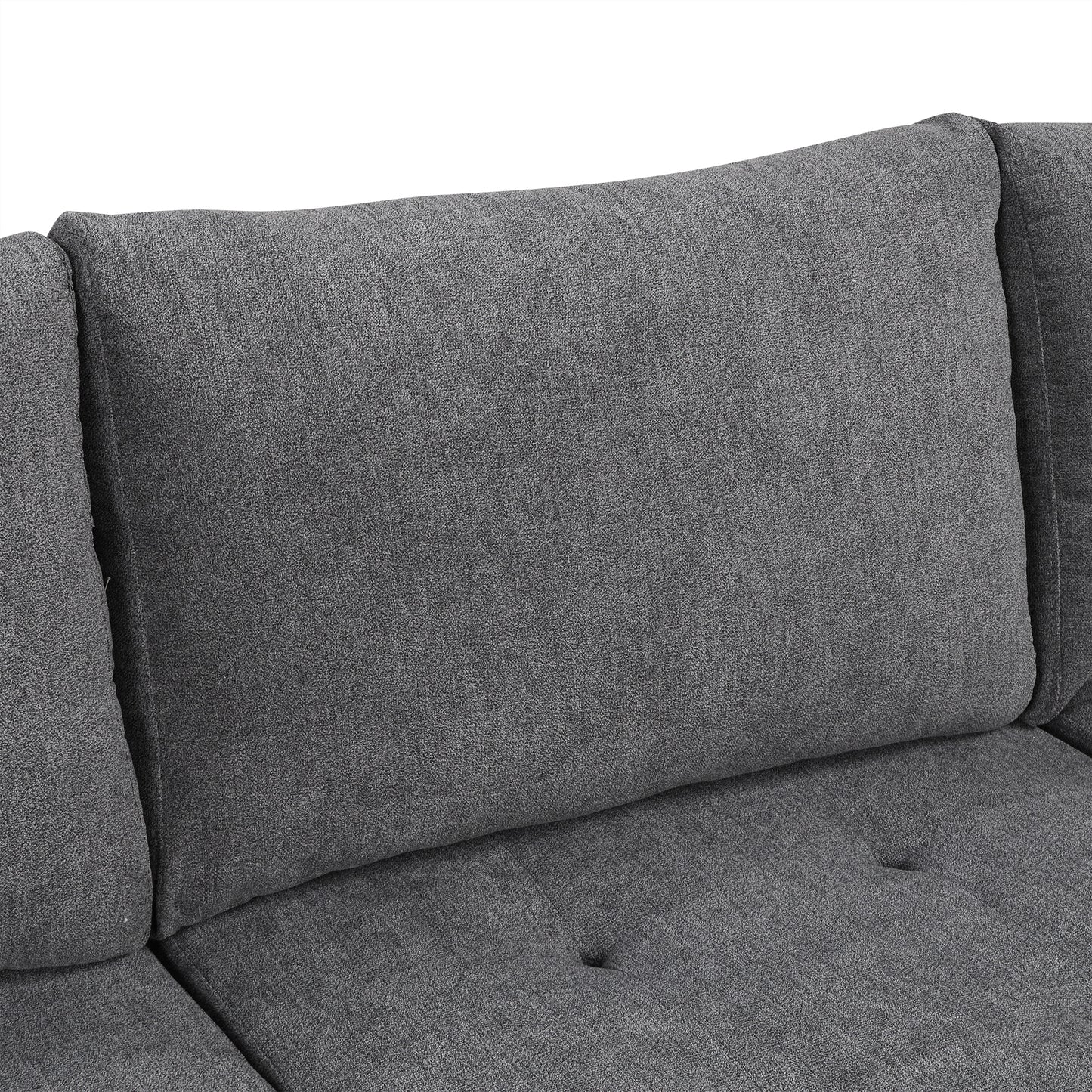 117.3" Oversized Sectional Sofa U- shaped Sofa Couch Pull-out Sofa Bed with Two Throw Pillows for Living Room, Gray