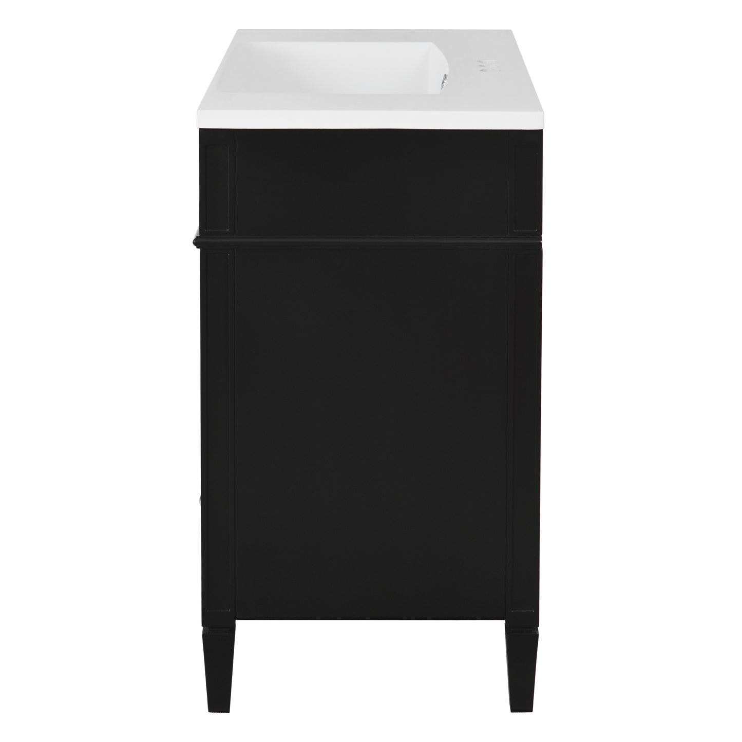 36'' Bathroom Vanity with Top Sink, Modern Bathroom Storage Cabinet with 2 Drawers and a Tip-out Drawer, Single Sink Bathroom Vanity