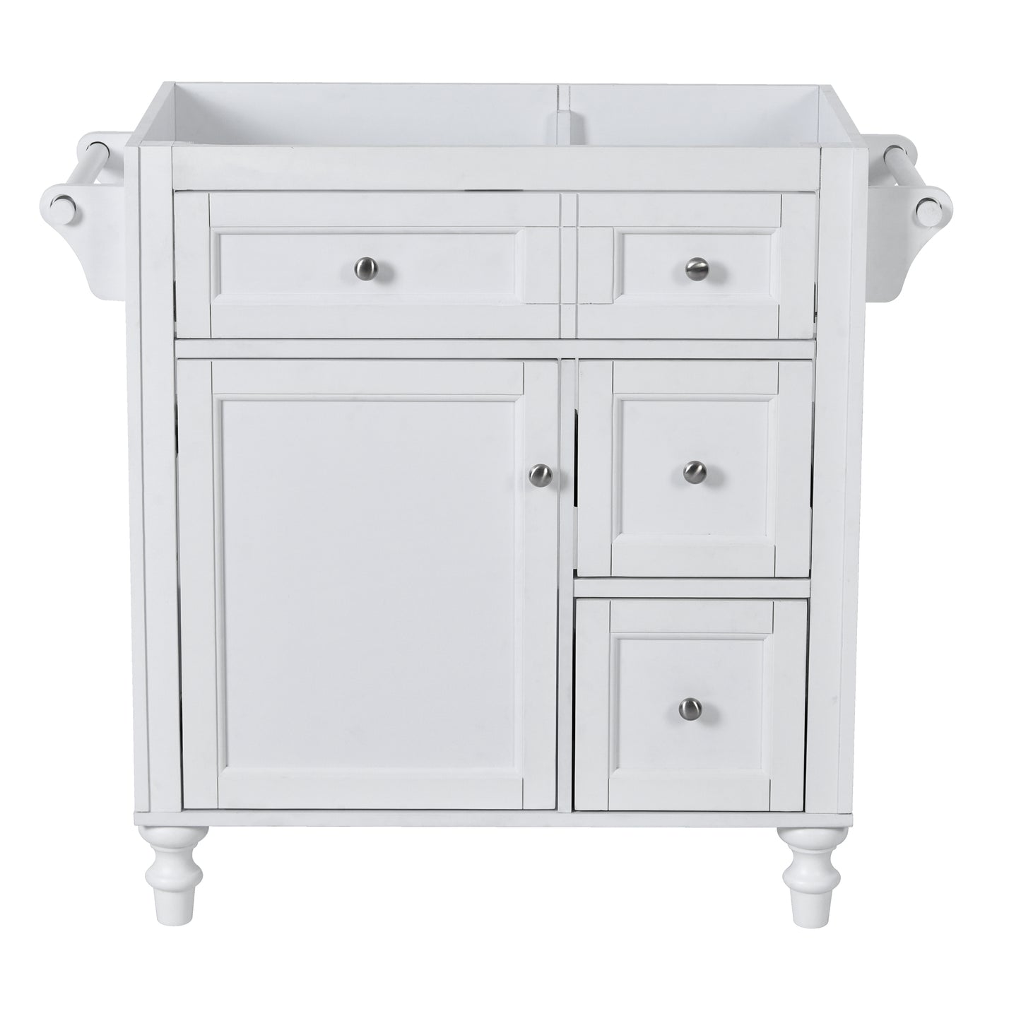 30'' Bathroom Vanity without Top Sink, Modern Bathroom Storage Cabinet with 2 Drawers and a Tip-out Drawer (NOT INCLUDE BASIN)