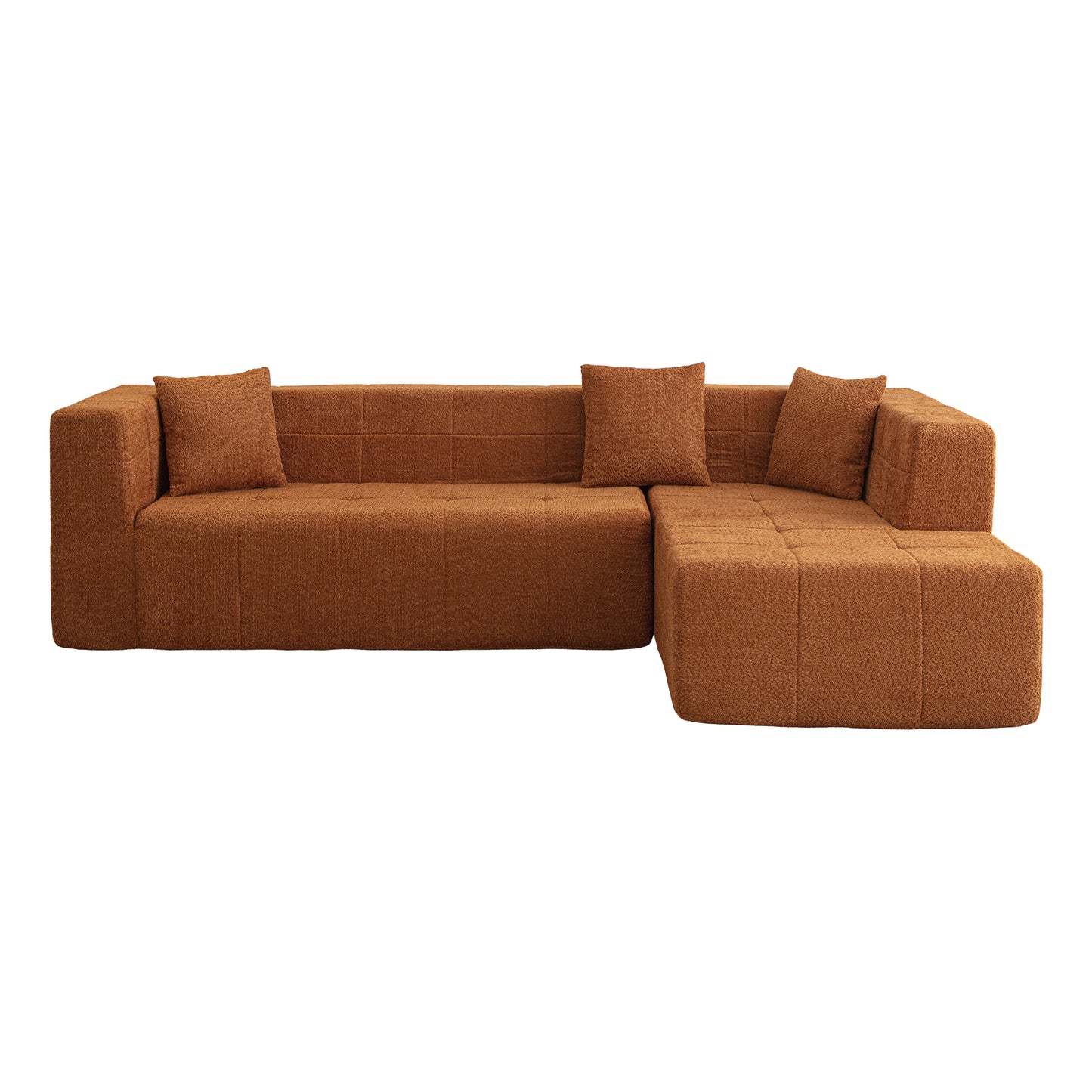 105.5" Modular L-Shaped Sectional Floor Couch, Deep Seat Tufted Comfy Sofa set with Chaise for Living Room