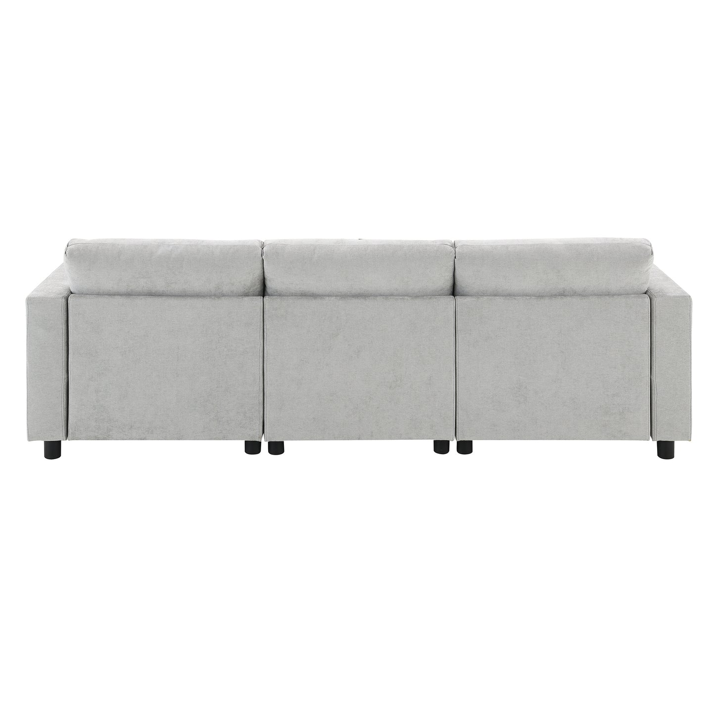 [VIDEO provided][New]86.5''Chenille Sectional Sofa with Storage Pockets, 5 Seat U Shaped Sleeper Couch Set,2 PIC Free Combination,Convertible Sofa Bed with Ottoman for Living Room,Apartment,3 Colors