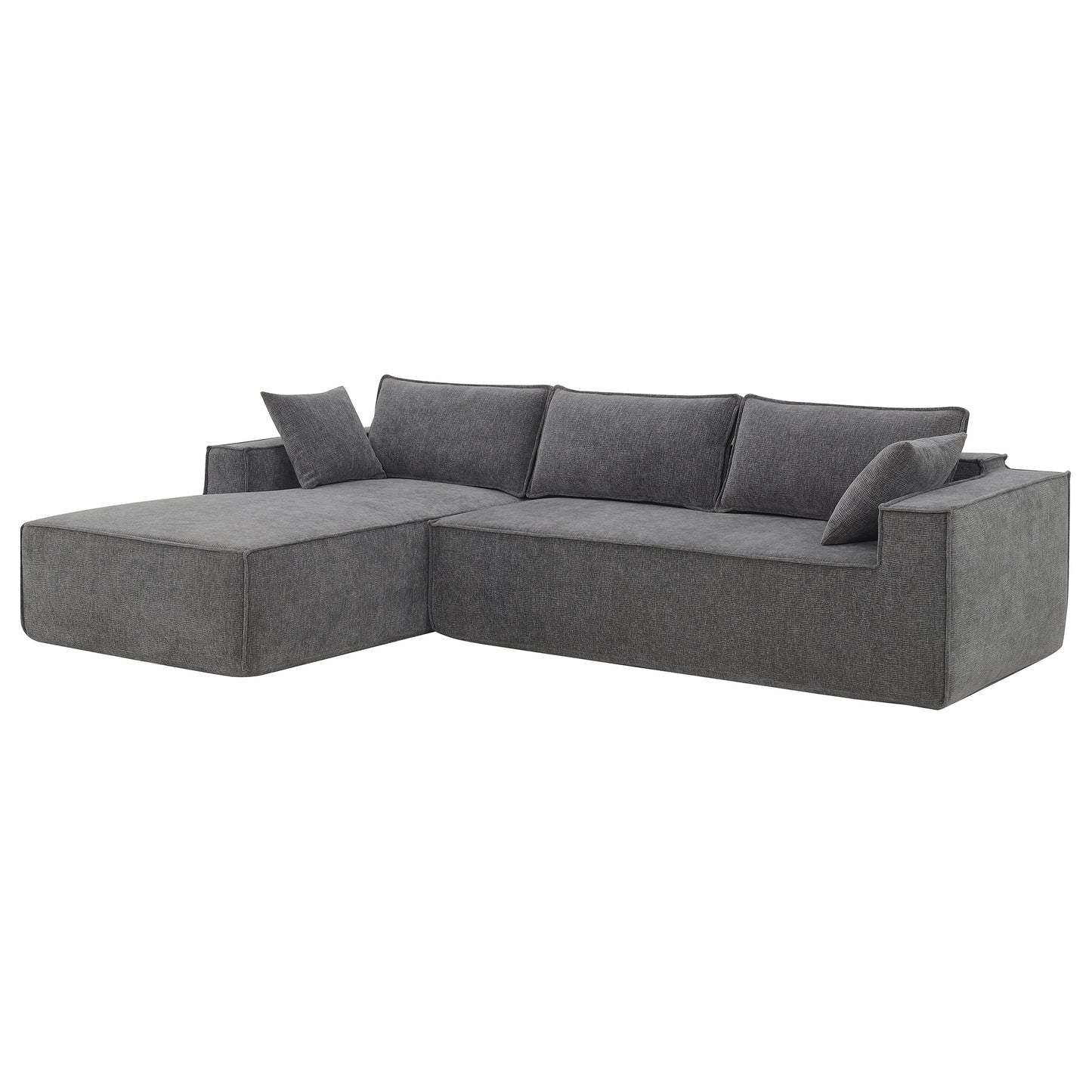 [VIDEO+New] 111.5*72" Minimalist Style Modular Sectional Sofa,Wrinkle-resistant Chenille Couch Set,L-Shaped Compressed Sofa for Living Room,2 PIC Free Combination,No Assembly Require,3 Colors