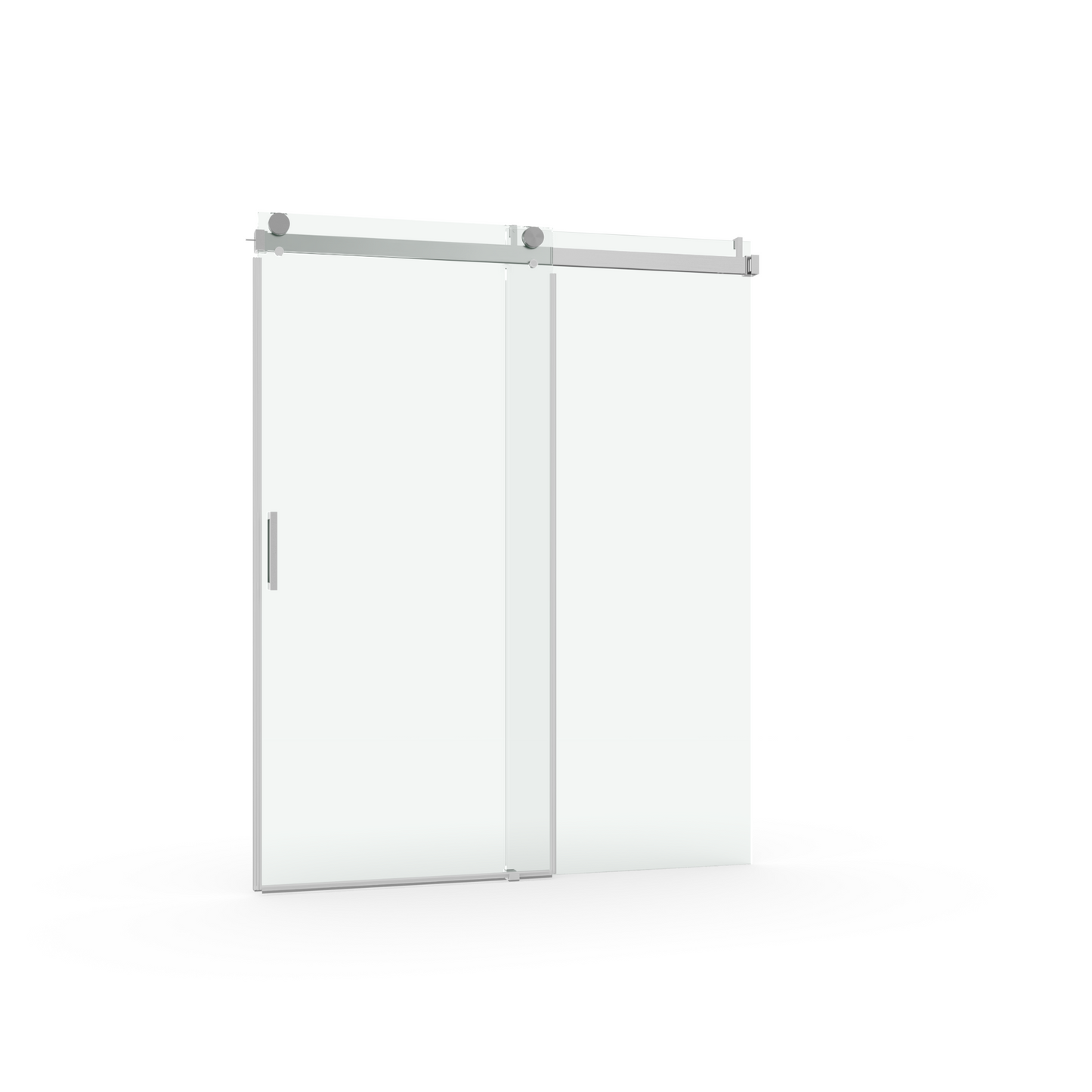 56 to 60 in. W x 76 in. H Sliding Frameless Soft-Close Shower Door with Premium 3/8 Inch (10mm) Thick Tampered Glass in Brushed Nickel 22D01-60BN