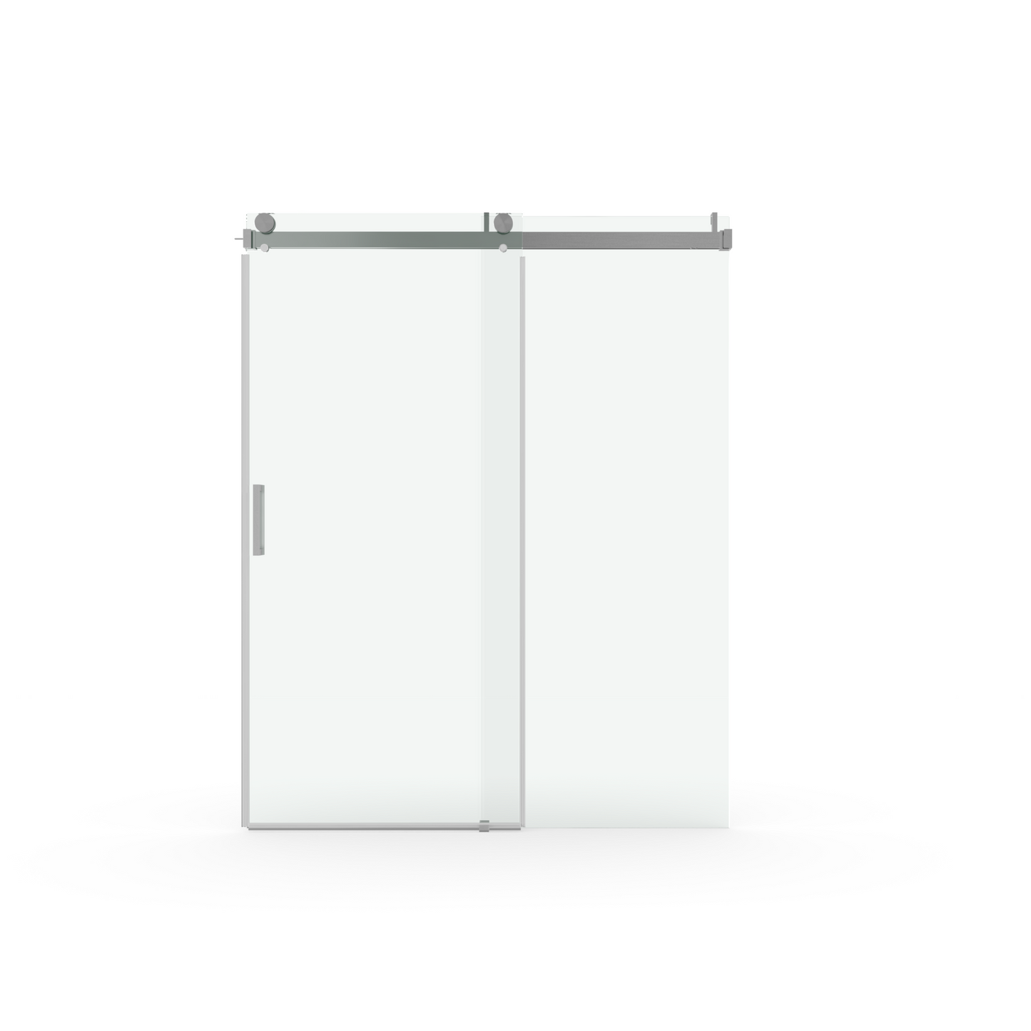 56 to 60 in. W x 76 in. H Sliding Frameless Soft-Close Shower Door with Premium 3/8 Inch (10mm) Thick Tampered Glass in Brushed Nickel 22D01-60BN