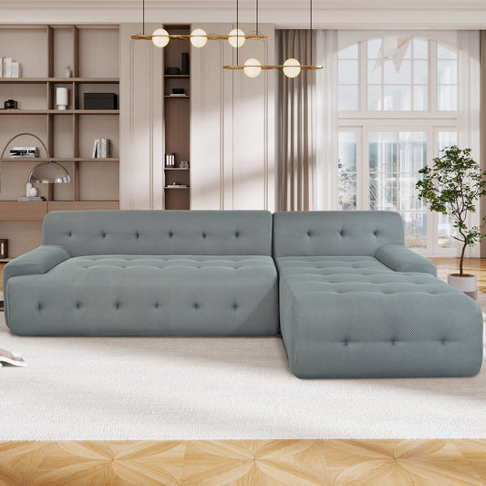 U_Style Modern Large L-Shaped Modular Sofa, Minimalist Style, 2-Piece Set with Free Combinations, Suitable for Living Rooms, Apartments, and Lounges