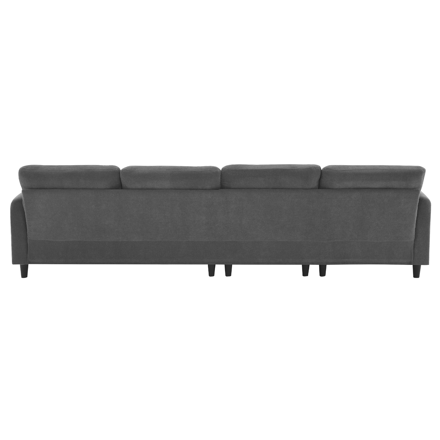 [VIDEO provided][New]110*62" Modern Convertible Sectional Sofa,L-shaped Reversible Couch Set with Free Pillows,5 Seat Cloud Chenille Indoor Furniture with Ottoman for Living Room,Apartment,3 Colors