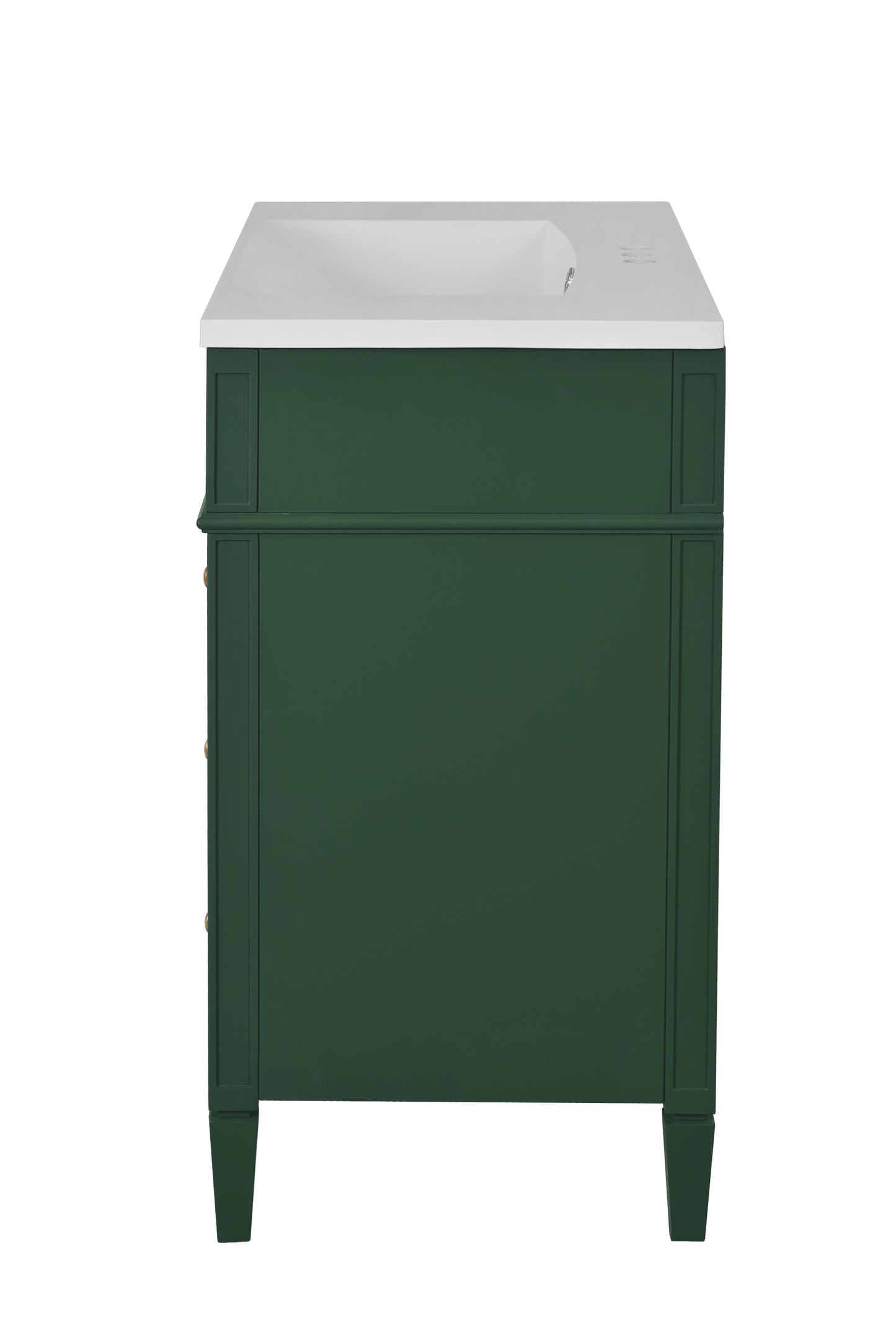 36'' Bathroom Vanity with Top Sink, Modern Bathroom Storage Cabinet with 2 Drawers and a Tip-out Drawer, Single Sink Bathroom Vanity