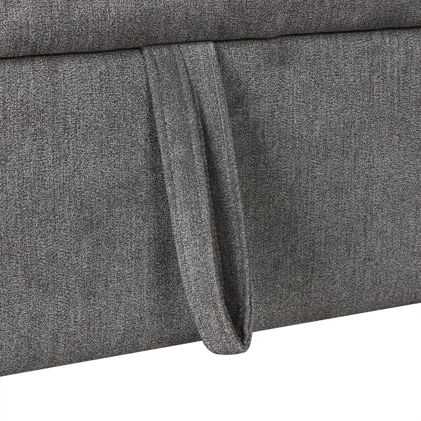 117.3" Oversized Sectional Sofa U- shaped Sofa Couch Pull-out Sofa Bed with Two Throw Pillows for Living Room, Gray