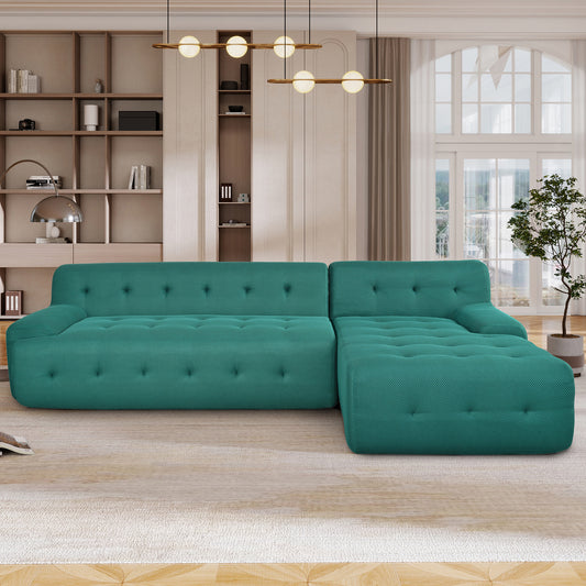 U_Style Modern Large L-Shaped Modular Sofa, Minimalist Style, 2-Piece Set with Free Combinations, Suitable for Living Rooms, Apartments, and Lounges