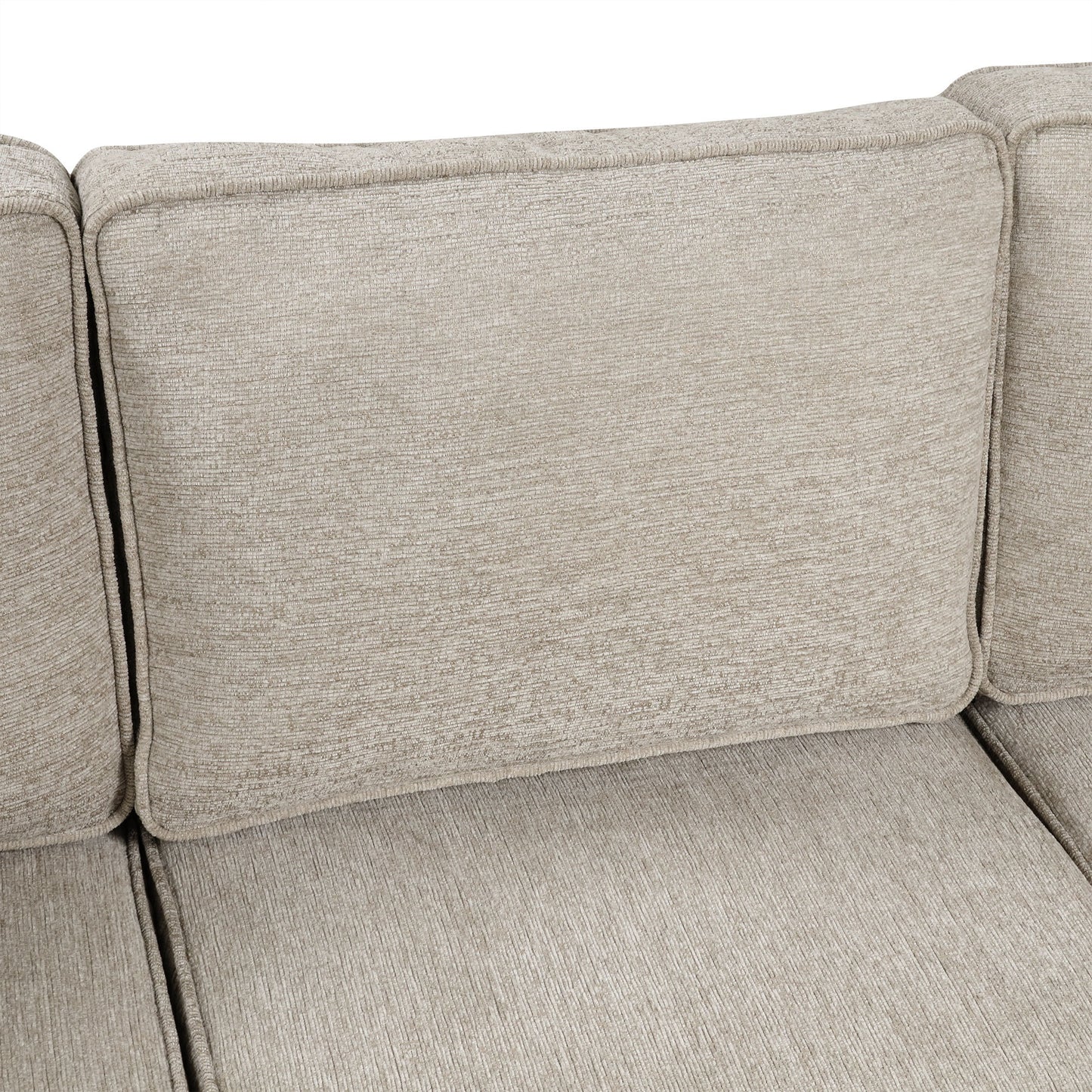 126" L-shaped Sofa Sectional Sofa Couch Pull-out Sofa Bed with Charging Devices and Cup Holders for Living Room, Beige