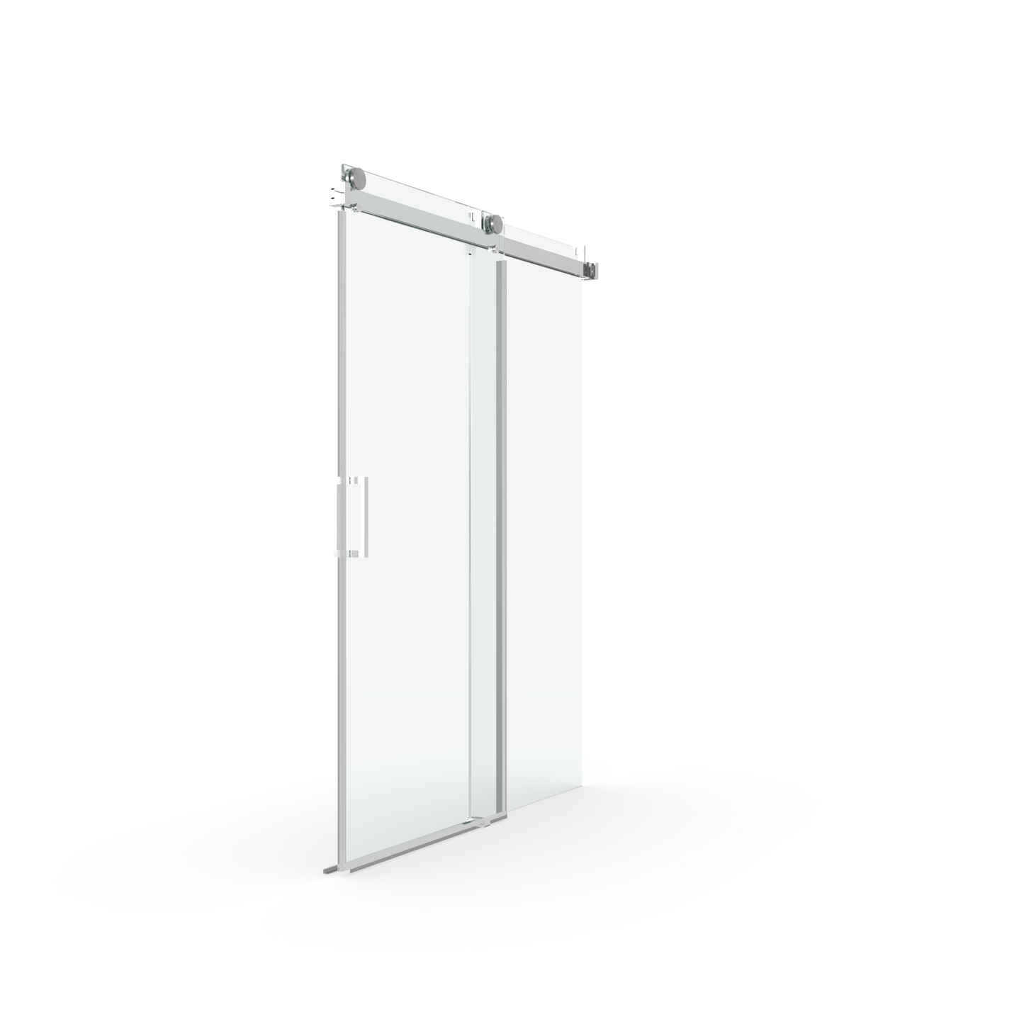 56 to 60 in. W x 76 in. H Sliding Frameless Soft-Close Shower Door with Premium 3/8 Inch (10mm) Thick Tampered Glass in Brushed Nickel 22D01-60BN