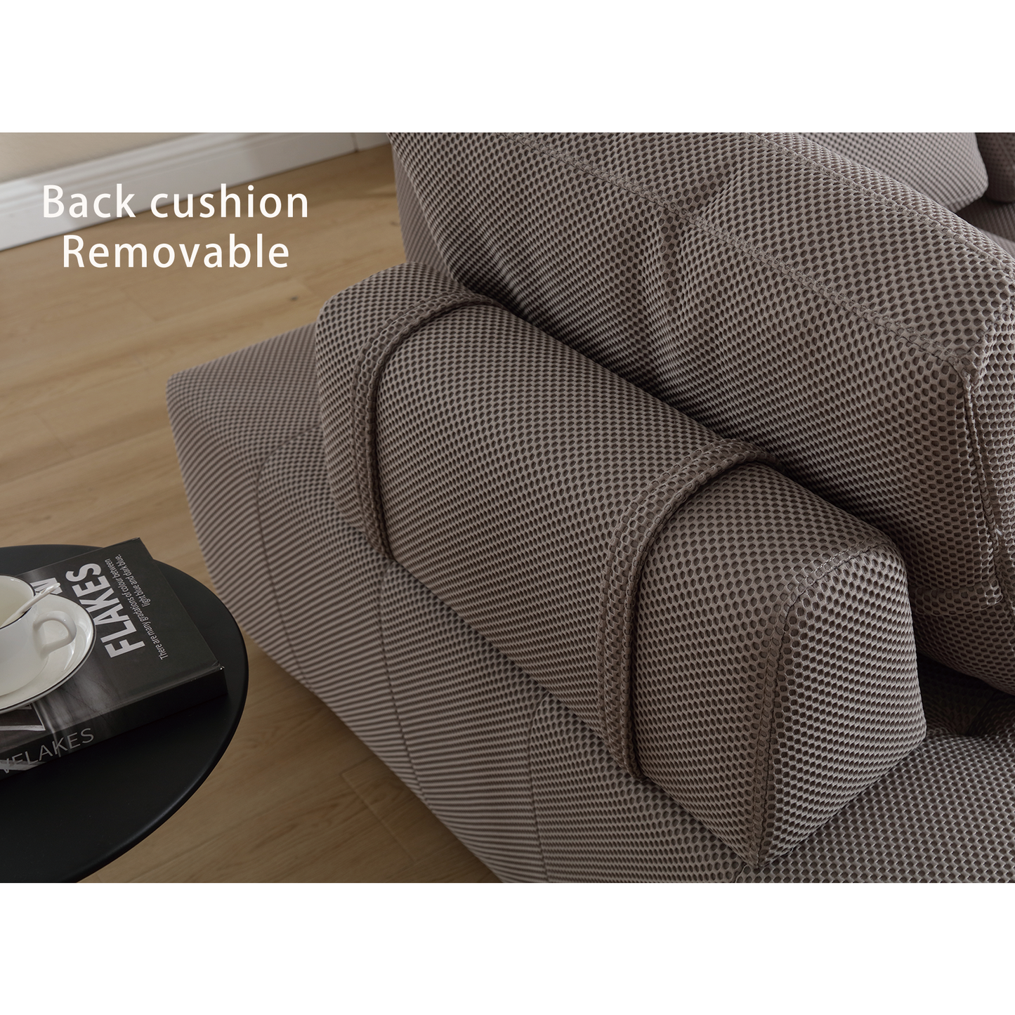 [NEW ARRIVED] [VIDEO PROVIDED]138.5 "Modular Combination Sofa, U-shaped Sofa, Living Room, Apartment, Upholstered ,6-seat Sofa, Free Combination Sofa (Mesh Fabric), Breathable Fabric, Gray