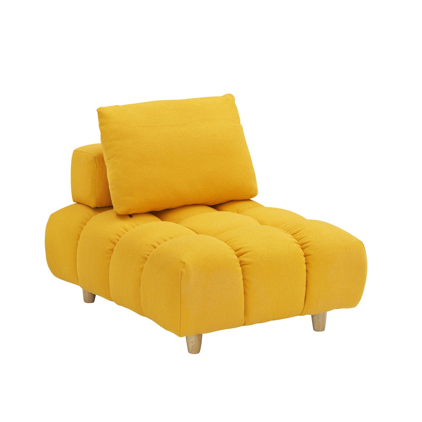 30 inches long, Teddy Sofa Fabric, with spacious and comfortable seat, for Apartment Office Living Room -Yellow