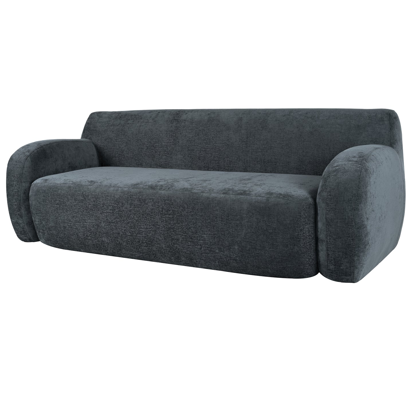 U_Style 81.5" Minimalist Compression Sofa, Curved Design, 3-Seater Casual Sofa for Living Rooms, Bedrooms, and Apartments