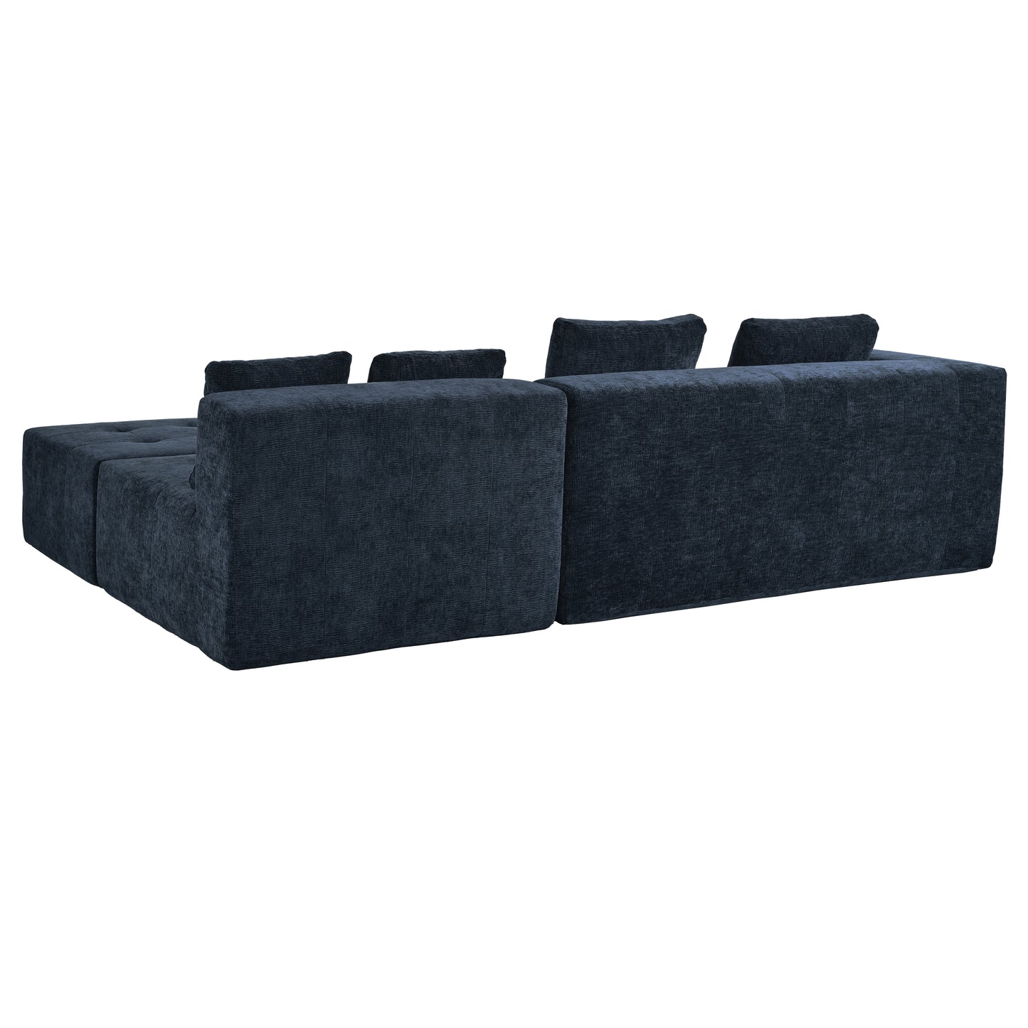 U_Style Modern Large Removable Modular Sofa, 3-Piece Set with Free Combination, Includes 4 Cushions, Ideal for Living Room, Bedroom, Apartment